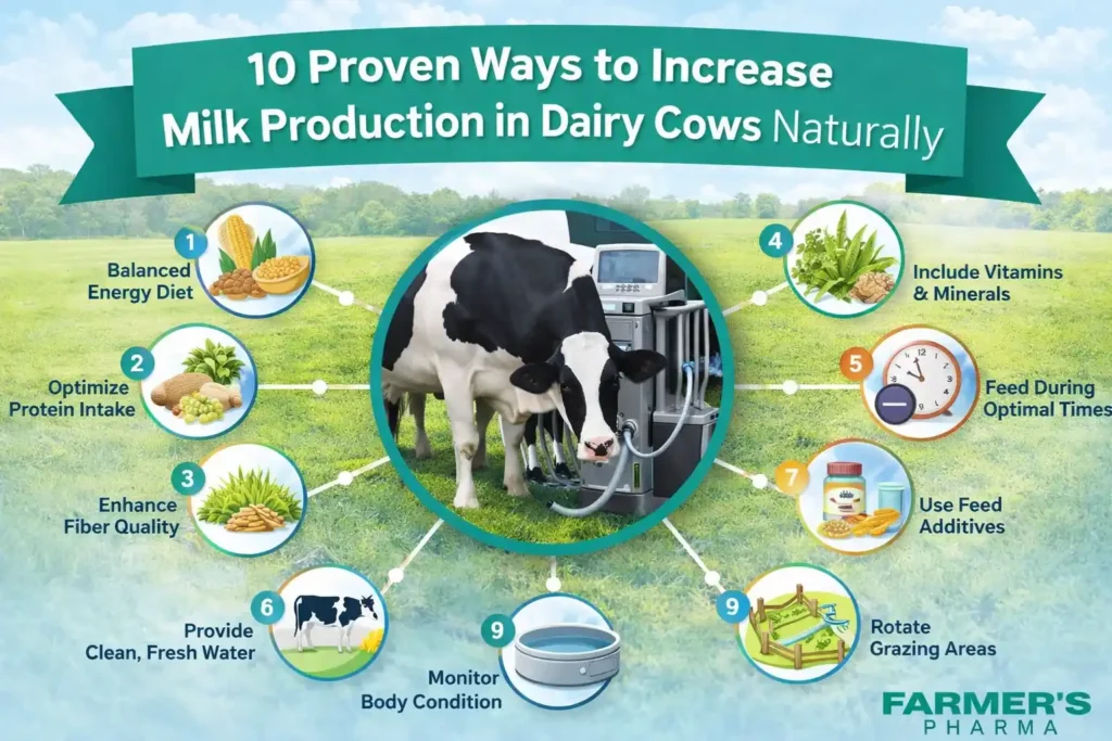 10 Proven Ways to Increase Milk Production in Dairy Cows Naturally